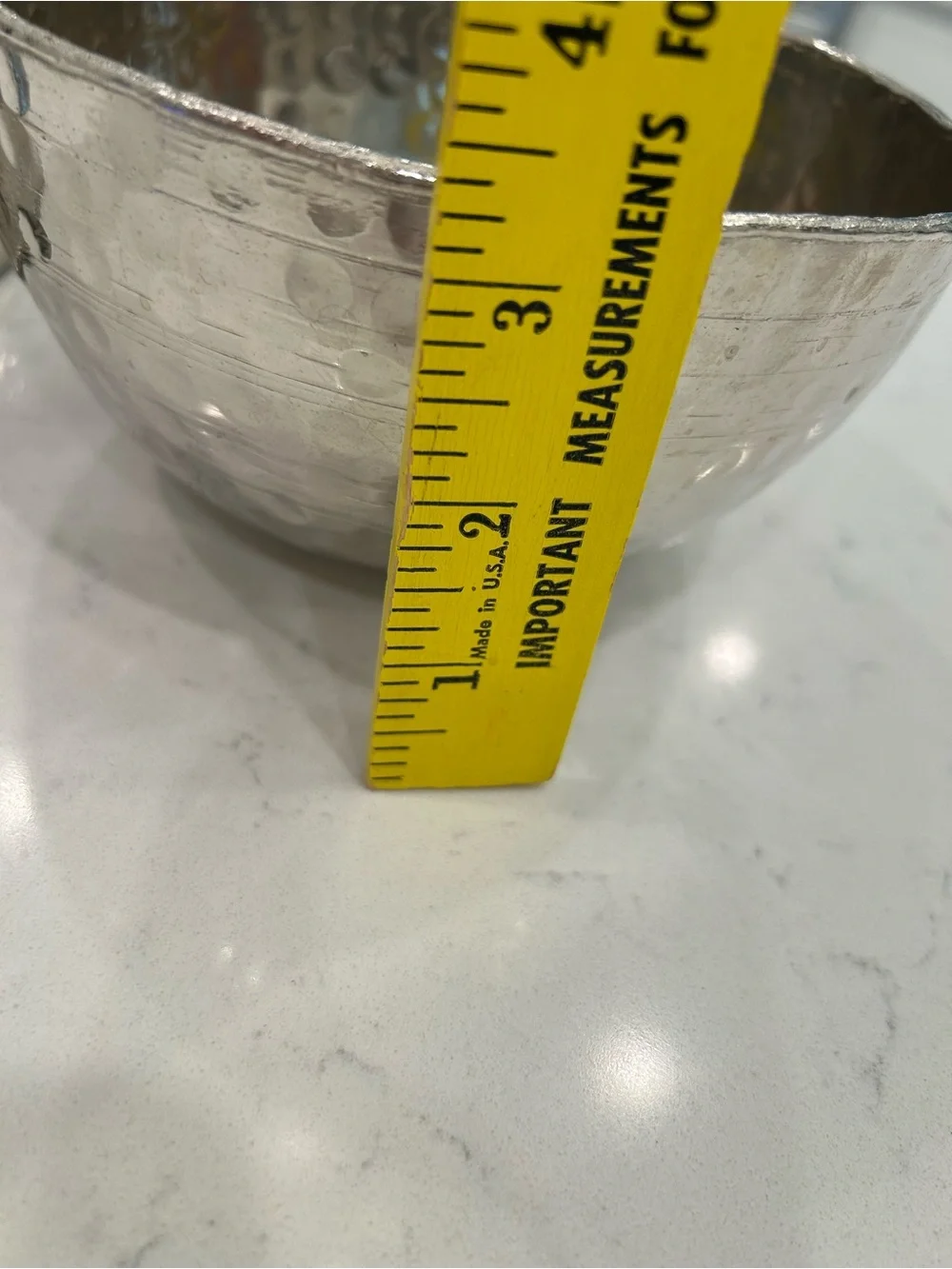 Hammered Metal Serving Bowls - Silver Tone